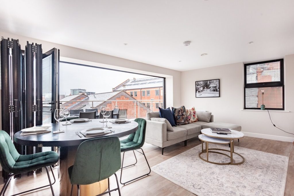 Executive Penthouse Living Room serviced apartments leeds centre