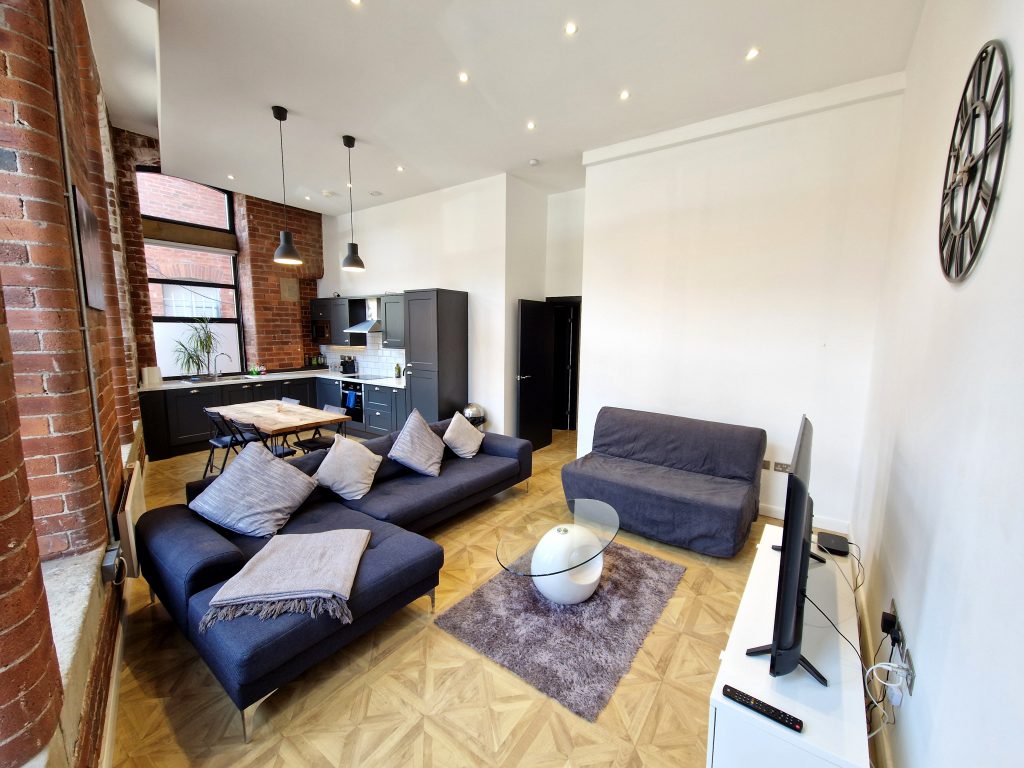 Manhattan Suite Living Room serviced apartments in leeds uk